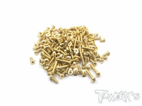 GSS-S35-4 Gold Plated Steel Screw Set 160pcs. ( For SWORKZ