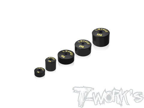 TA-081  Anodized Precision Balancing Brass Weights Set 5,10,15,20,25g each 1pcs.