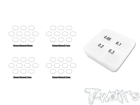 TA-095-13   13mm Shim Washer Set ( 0.05,0.1,0.2,0.3mm each 10pcs. )