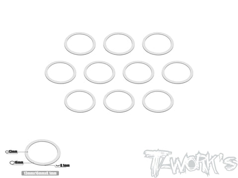 TA-097-13    13mm X 0.1mm Shim Washer 10pcs.