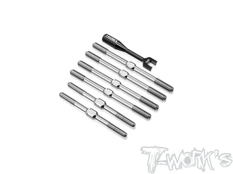 TB-333     64 Titanium Turnbuckle Set( For Tekno EB48 2.2 )