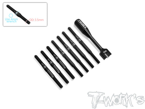 TBB-22X-4   64 Titanium Black Coating Turnbuckle Set ( For TLR 22X-4 )