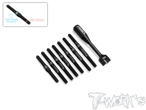 TBB-B74.2   64 Titanium Black Coating Turnbuckle Set ( For Team Associated RC10 B74.2 /  RC10 B74.2D /RC10 B74.2D ED )