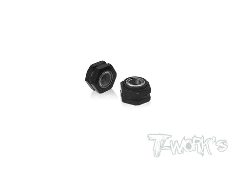 TE-263   Alum. Front Hex Adapter With Bearing For Tamiya DT03