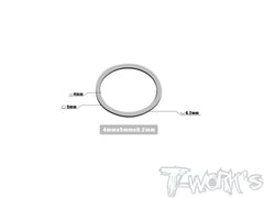 TE-X4-M-0.2  Upper Deck Screw Shim Washer ( 4 x 5 x 0.2 ) For Xray X4 /X4'23/X4F'24/X4'25  10pcs.