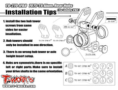 TO-279-IFB8     7075-T6 Alum. Rear Hubs ( For Infinity IFB8 )