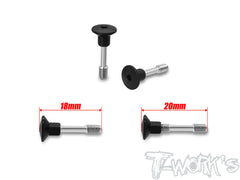 TP-205-B   64 Titanium Adjustable Body Shell Front End Downtravel Screw ( M3 x 18mm) 2pcs. ( Xray, Xpress )