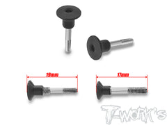 TP-205   64 Titanium Adjustable Body Shell Front End Downtravel Screw ( M2 x 17mm) 2pcs.