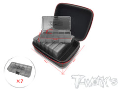 TT-075-O-13A   Compact Hard Case with 7pcs.  of 10 Case Hardware Storage Boxes