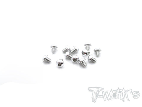 ASS-305BS 7075-T6 Hex. Socket Button Head Screw(Silver)  3x5mm 12pcs.