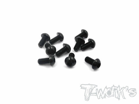 ASS-306BBK 7075-T6 Hex. Socket Button Head Screw(Black)  3x6mm 10pcs.