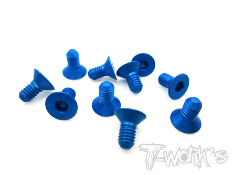 ASS-305CDB 7075-T6 Hex. Countersink Screw (Dark Blue) 3mm x 5mm 10pcs.