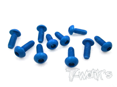 ASS-308BDB 7075-T6 Hex. Socket Button Head Screw(Dark Blue)  3x8mm 10pcs.