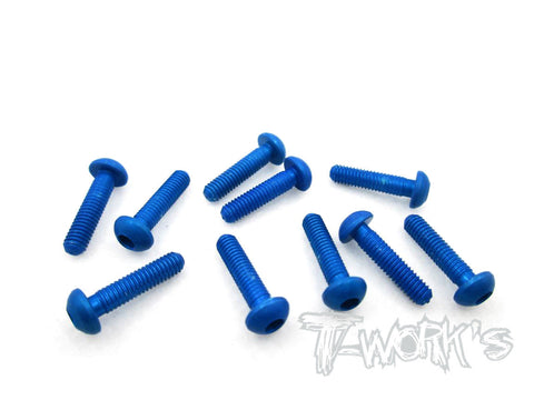 ASS-312BDB 7075-T6 Hex. Socket Button Head Screw(Dark Blue)  3x12mm 10pcs.