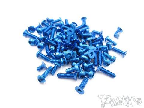 ASS-SAXOF1 7075-T6 Alum Screw set 72pcs.For Team Saxo F1 180/200