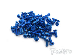 ASS-M3 7075-T6 Anodized Alum 3mm Screw set (100 pcs)