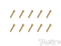 GSS-U M3 Gold Plated Hex. Socket UFO Head Screw ( Class  12.9 )