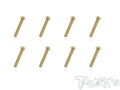 GSS-U M3 Gold Plated Hex. Socket UFO Head Screw ( Class  12.9 )