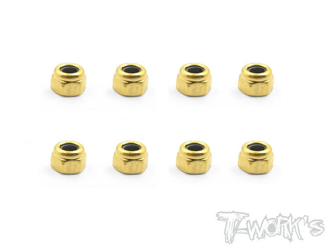 GSS-3LN  Golden Plated M3 Lock Nuts ( 8pcs. )