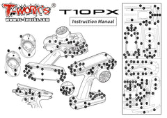 TS-066M    Metal Chrome Radio Skin Sticker ( For Futaba T10PX ) 4 Colors