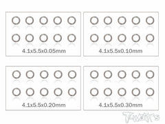 TA-095-4 4mm Shim Washer Set ( 0.05,0.1,0.2,0.3mm each 10pcs. )