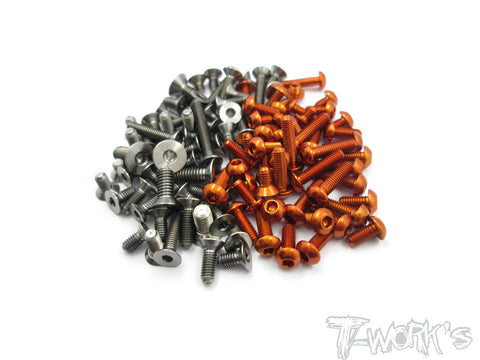 TASS-X1219-US 64 Titanium &7075-T6 Orange Screw set 72pcs.(For Xray X12 2019 US)