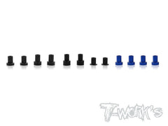 TE-146 7075-T6 Alum. Caster Hat Bushings Set ( For Team Associated RC10 B6/B6D/B64/B64D/B6.1 ) 2 each of 0deg,1deg,2deg,3deg.& 1.5deg 4pcs.