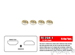 TE-243     Brass Washer For Suspension Arm 3 x 10 x 1/1.5/2/2.5/3/3.5mm  ( 4 pcs.)