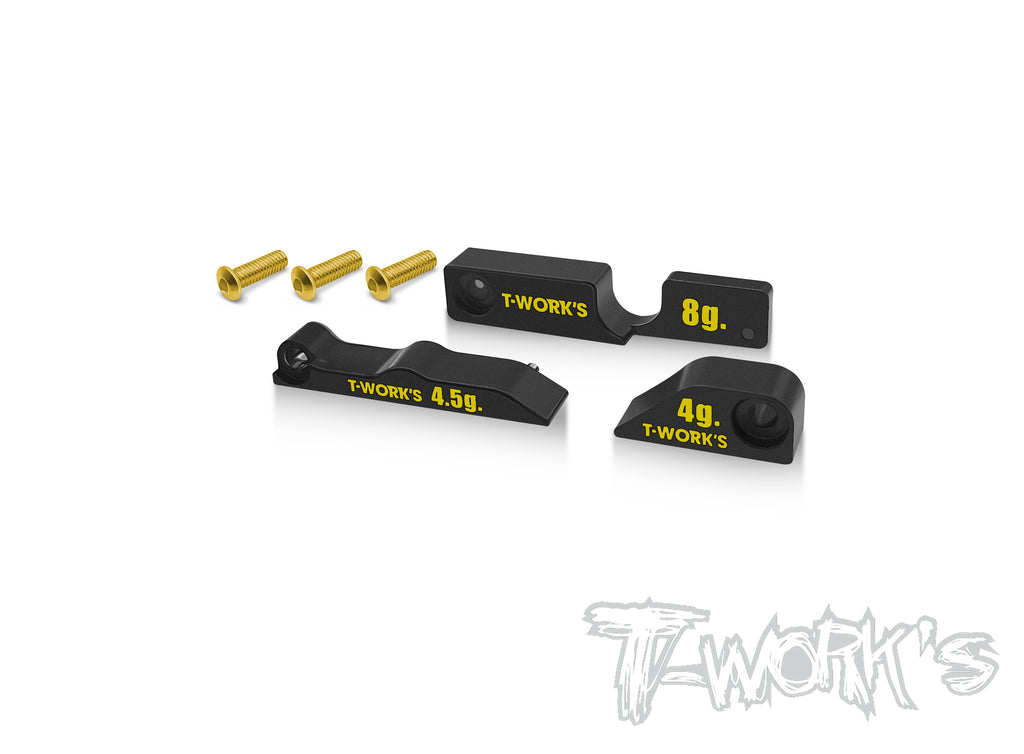 TE-X4-J Brass Motor Mount Weights Set 4 + 4.5 + 8g ( For Xray X4/X4'23 )