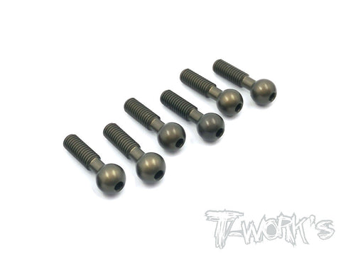 TO-090 Hard Coated 7075-T6 Pivot Ball 6pcs.( For Mugen MRX-5/6/6R & MTX-5 )