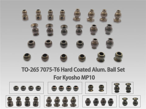 TO-265 7075-T6 Hard Coated Alum. Ball Set ( For Kyosho MP10/MP10E) 26pcs.