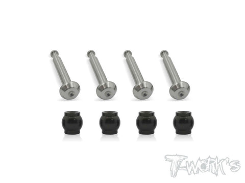 TP-049   64 Titanium Lower Shock Mount Pins(For Team Associated RC8 B3)4pcs.