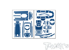 TS-066M    Metal Chrome Radio Skin Sticker ( For Futaba T10PX ) 4 Colors